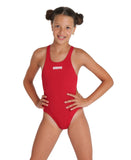Arena Performance Girls' Solid Team Swim Tech Swimsuit - Red-White