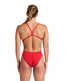 arena Performance Women's Solid Team Challenge Swimsuit Red-White