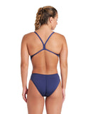 arena Performance Women's Solid Team Challenge Swimsuit Navy-White