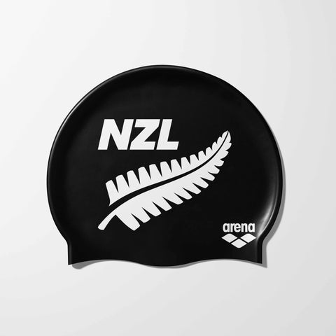 Arena Classic Silicone NZL Cap - Black