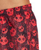 Arena Girl's Allover Short Junior - Red Skulls Multi