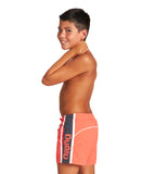 Arena Boy's Seaforth Junior Short - Floreale-Asphalt-White