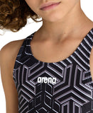 Arena Girl's Kikko Pro Swim Tech - Black-Black Multi