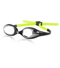 Arena Spider Junior Mirror Goggle - Black-Silver-Green