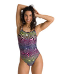 Arena W Pop Reversible Challenge Back One Piece - Black Multi