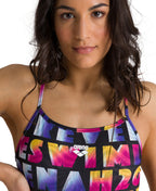 Arena W Pop Reversible Challenge Back One Piece - Black Multi