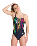 Women's Team Painted Stripes Light Drop Back One Piece