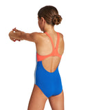 Girls Funny Cats Jr Swim Pro Back L - Royal-Florelae