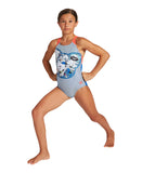 Girls Funny Cats Jr Swim Pro Back L - Royal-Florelae