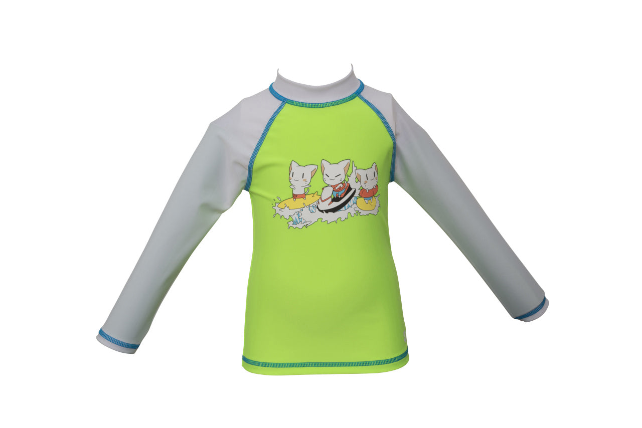 Friends Kids UV L/S Tee - Soft Green-White