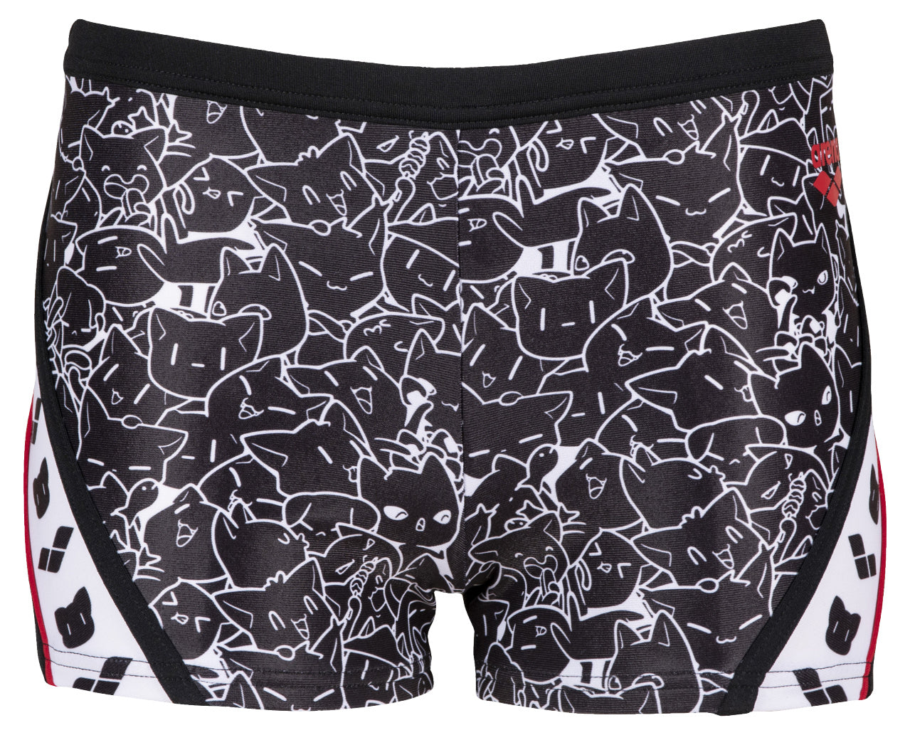 Arena Boys' Kitties Swim Shorts  - Black-White