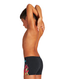 Boys Fire Jr Short - Black-Red Multi