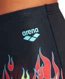 Boys Fire Jr Short - Black-Red Multi
