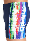 Boys Rainbow Colors Jr Short - Navy-Multi