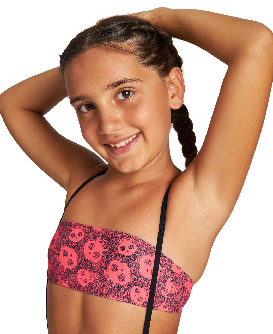 Girls Meryl Jr Bandeau Two Pieces - Hibiscus Multi-Hibiscus