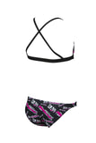 Girls Meryl Jr Triangle Two Piece - Black Multi-Black