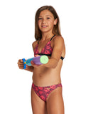 Girls Meryl Jr Triangle Two Pieces - Hibiscus Multi-Black