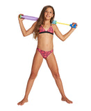 Girls Meryl Jr Triangle Two Pieces - Hibiscus Multi-Black