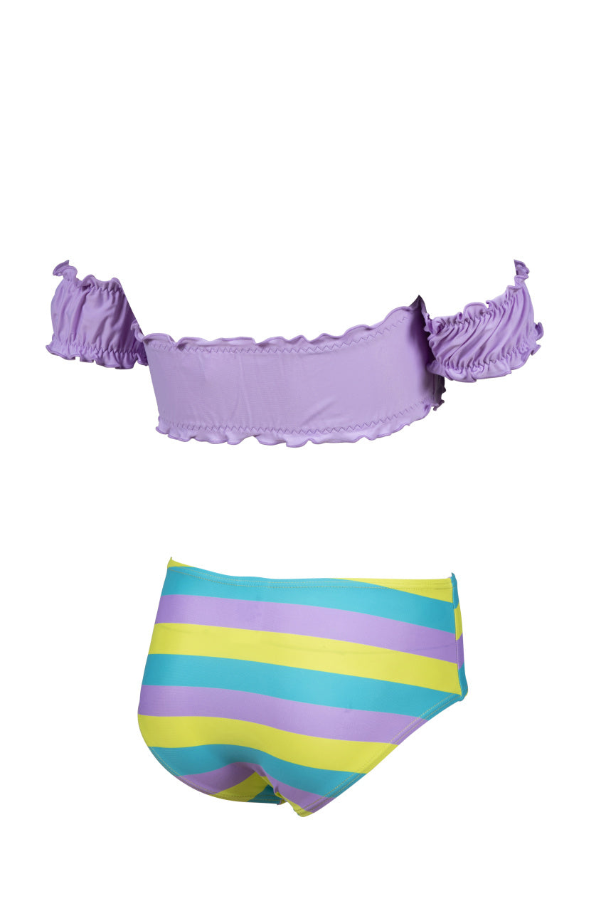 Girls Sweetie Jr Crop Top Two Pieces - Lilac-Lilac Multi
