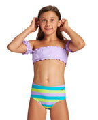 Girls Sweetie Jr Crop Top Two Pieces - Lilac-Lilac Multi
