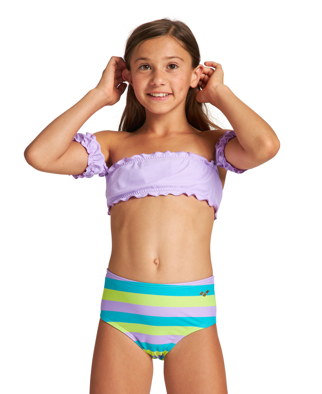 Girls Sweetie Jr Crop Top Two Pieces - Lilac-Lilac Multi