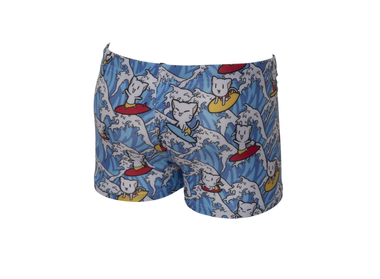 Surfing Kids Boy Short - Turquoise Multi
