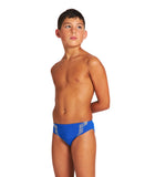 Boys Streak Jr Brief - Neon Blue-White