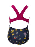 Space Cats Kids Girl One Piece - Navy-Freak Rose
