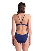 arena Performance Women's Solid Lace Back Navy-White