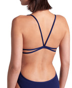 arena Performance Women's Solid Lace Back Navy-White