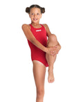 Arena Performance Girls' Solid Team Swim Pro Swimsuit - Red-White