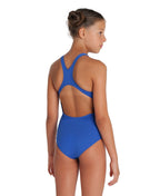 Arena Performance Girls' Solid Team Swim Pro Swimsuit - Royal-White