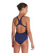 Arena Performance Girls' Solid Team Swim Pro Swimsuit - Navy-White