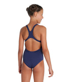 Arena Performance Girls' Solid Team Swim Pro Swimsuit - Navy-White