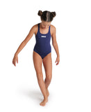 Arena Performance Girls' Solid Team Swim Pro Swimsuit - Navy-White