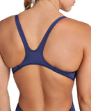 arena Performance Women's Solid Team Swim Tech Swimsuit Navy-White