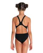 Arena Performance Girls' Solid Team Swim Tech Swimsuit - Black-White