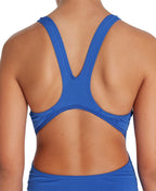 Arena Performance Girls' Solid Team Swim Tech Swimsuit - Royal-White