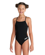 Arena Performance Girls' Solid Team Challenge Swimsuit - Black- White