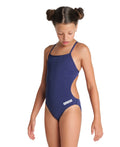 Arena Performance Girls' Solid Team Challenge Swimsuit - Navy - White