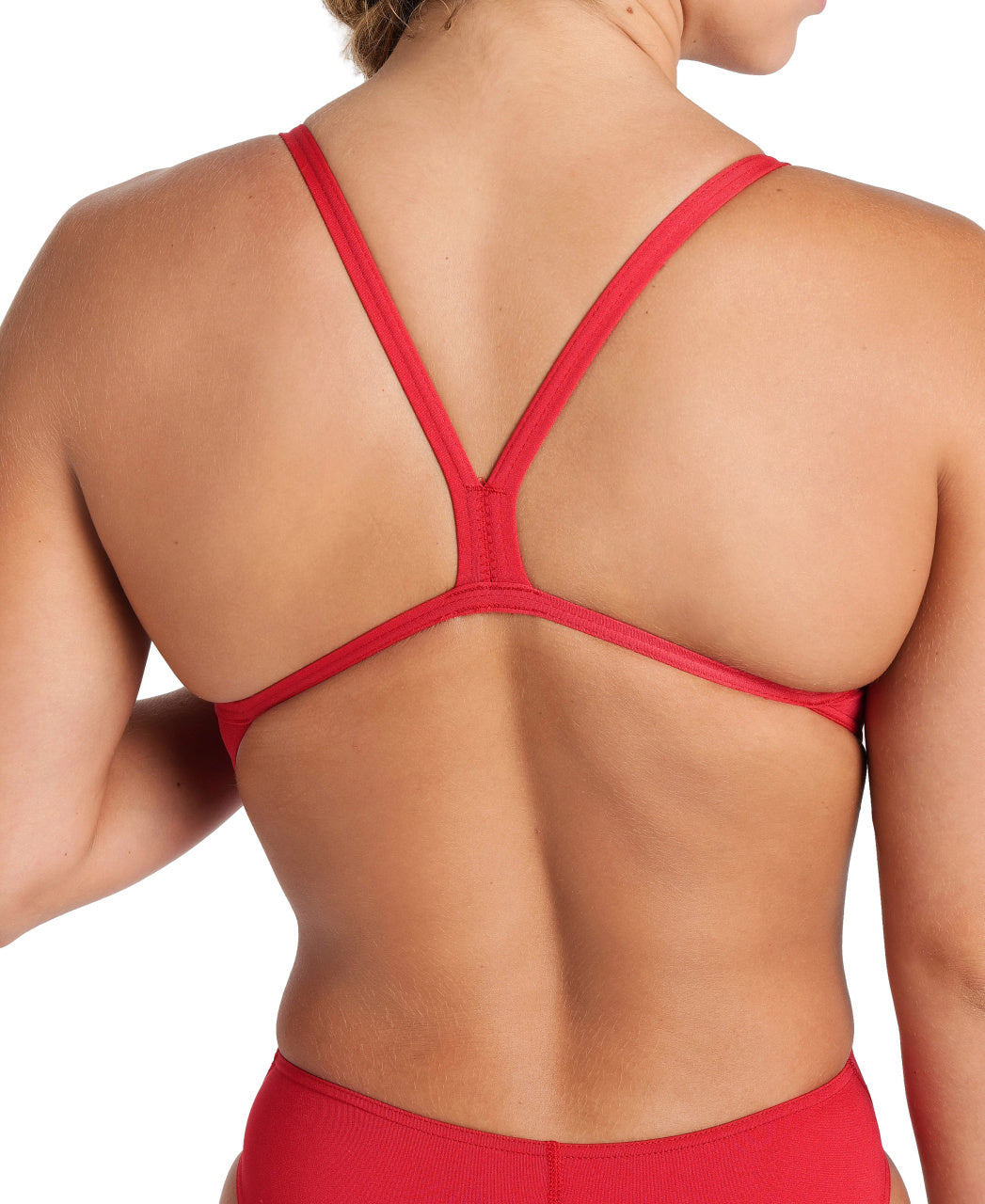 arena Performance Women's Solid Team Challenge Swimsuit Red-White