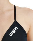 Women's Solid Team Bikini Top - Black
