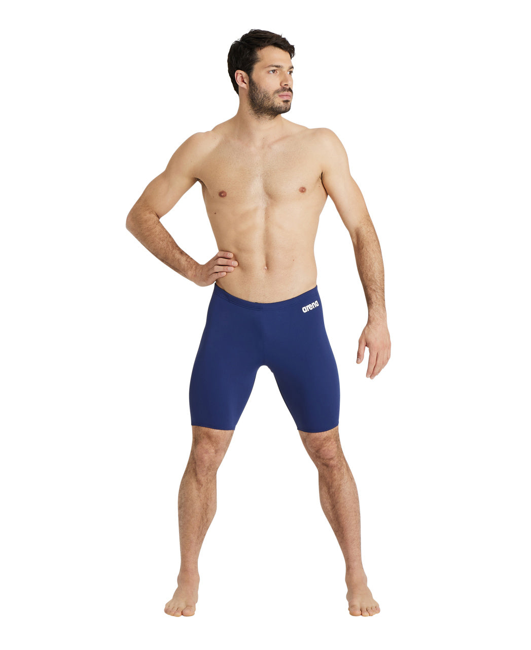 Arena Performance Men's Solid Team Jammer - Navy-White