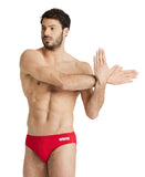 Arena Performance Men's Solid Team Swim Briefs - Red-White