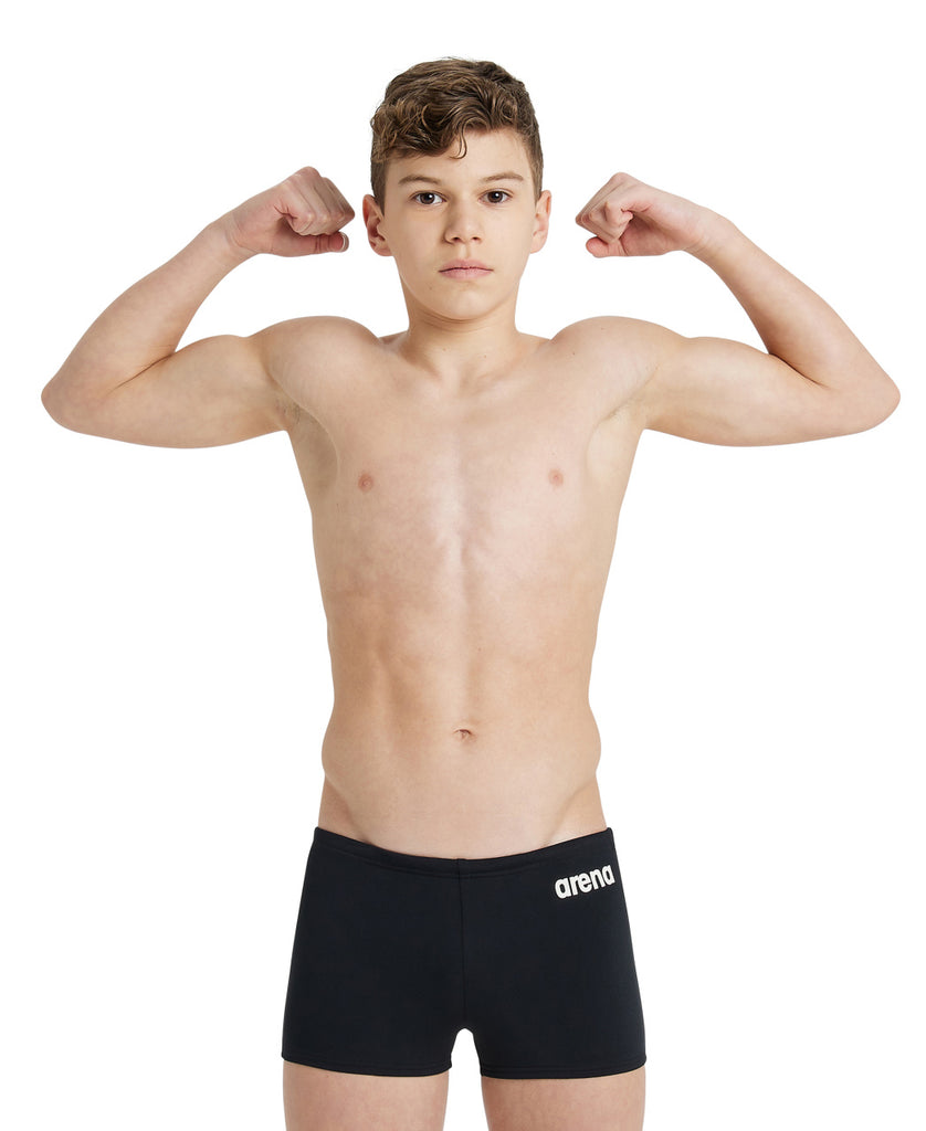 Performance Boy's Solid Team Swim Shorts Black