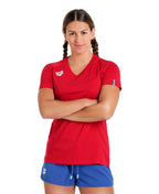 Arena Team Women's Panel T-Shirt - Red
