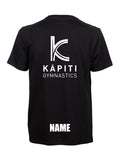Kapiti Gymnastics Team Panel T-Shirt - Black