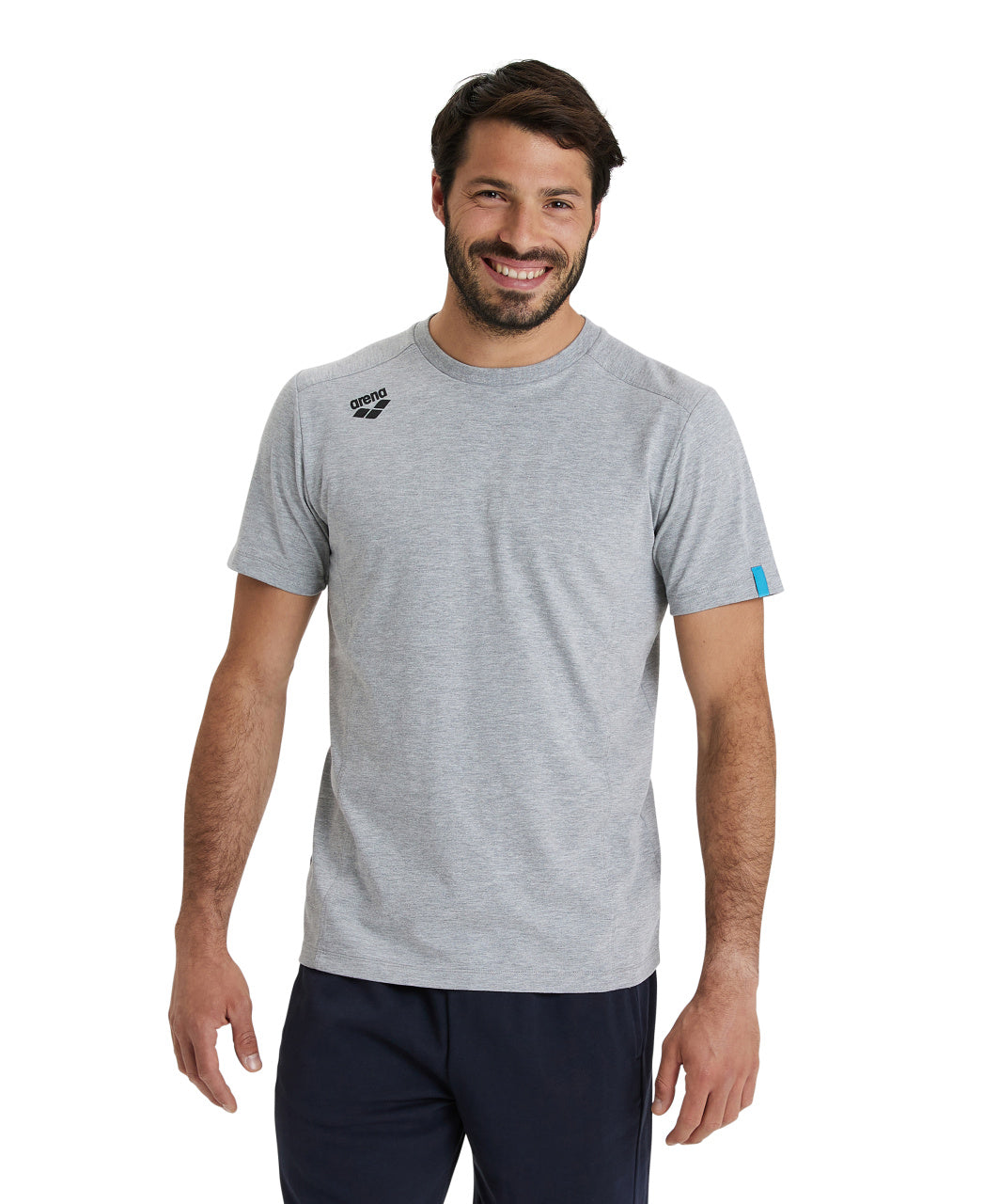 Arena Team Unisex Panel T-Shirt- Medium Grey Heather