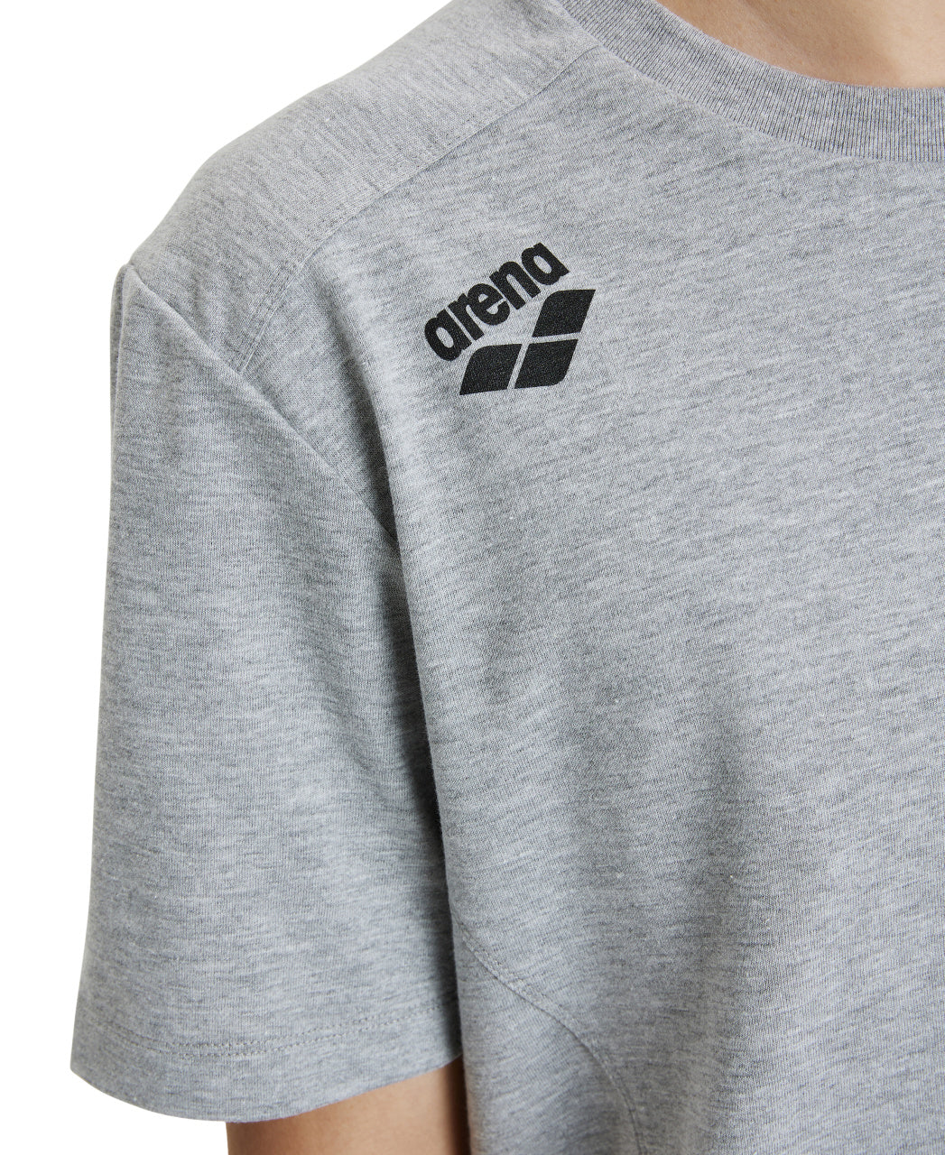 Arena Team Unisex Panel T-Shirt- Medium Grey Heather