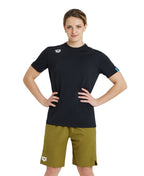 Arena Team Unisex Solid T-Shirt - Black